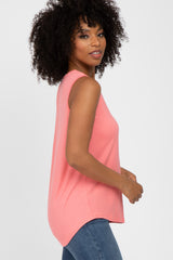 Coral Sleeveless Top