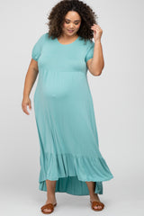 Jade Crochet Back Maternity Plus Midi Dress