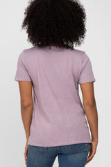 Lavender Basic Short Sleeve Top