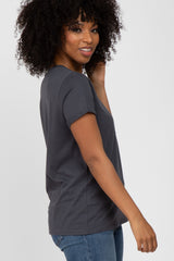 Charcoal Front Pocket Top