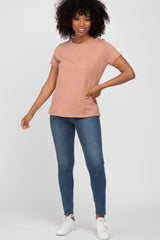 Salmon Front Pocket Top