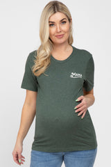 Forest Green Mama Graphic Maternity Tee