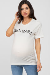 Ivory "GIRL MAMA" Graphic Maternity Tee
