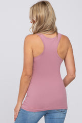 Mauve Fitted Maternity Tank Top