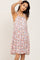 Light Blue Floral Halter Tiered Dress
