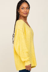 Yellow Knit Long Sleeve Sweater