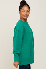 Green Fuzzy Knit Sweater