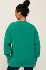 Green Fuzzy Knit Sweater