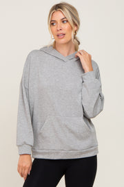 Heather Grey Hooded Sweatshirt