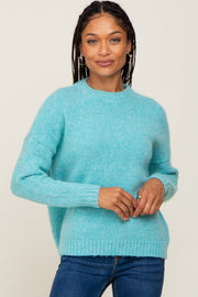Light Blue Chunky Knit Sweater
