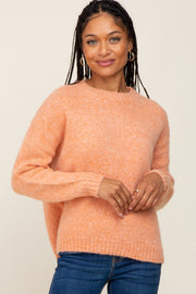 Orange Chunky Knit Sweater