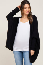 Black Dolman Sleeve Maternity Cardigan Sweater