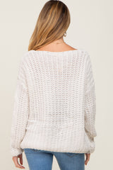 Ivory Chunky Knit Maternity Sweater