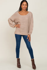 Taupe Chunky Knit Sweater