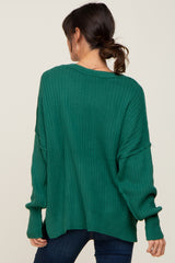 Green Ribbed Sweater