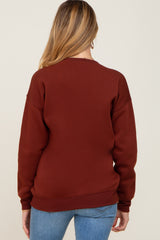 Rust Basic Maternity Sweatshirt