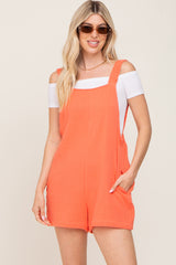 Coral Square Neck Elastic Strap Maternity Romper
