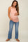 Blue Raw Hem Maternity Cropped Bootcut Maternity Jeans