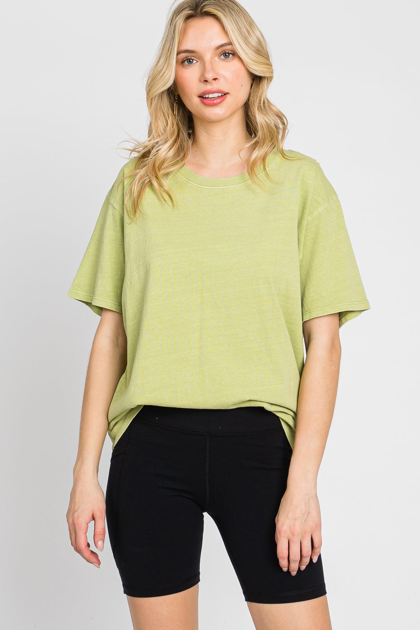 Lime Faded Basic Maternity T-Shirt