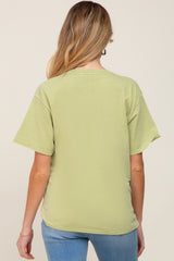 Lime Faded Basic Maternity T-Shirt