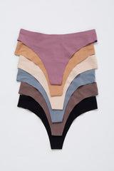 Multi Color Seamless Thong Underwear Set