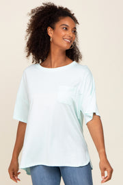 Mint Short Sleeve Pocketed Top