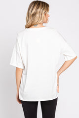 White Short Sleeve Pocketed Top