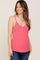 Pink Ribbed Snap Button Maternity Cami