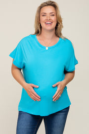 Aqua Short Sleeve Plus Maternity Top