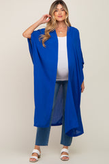 Royal Blue Open Front Long Maternity Coverup