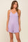 Lavender Ribbed V-Neck Romper
