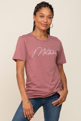Mauve Mother Graphic Top