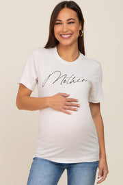 Ivory Mother Graphic Maternity Top