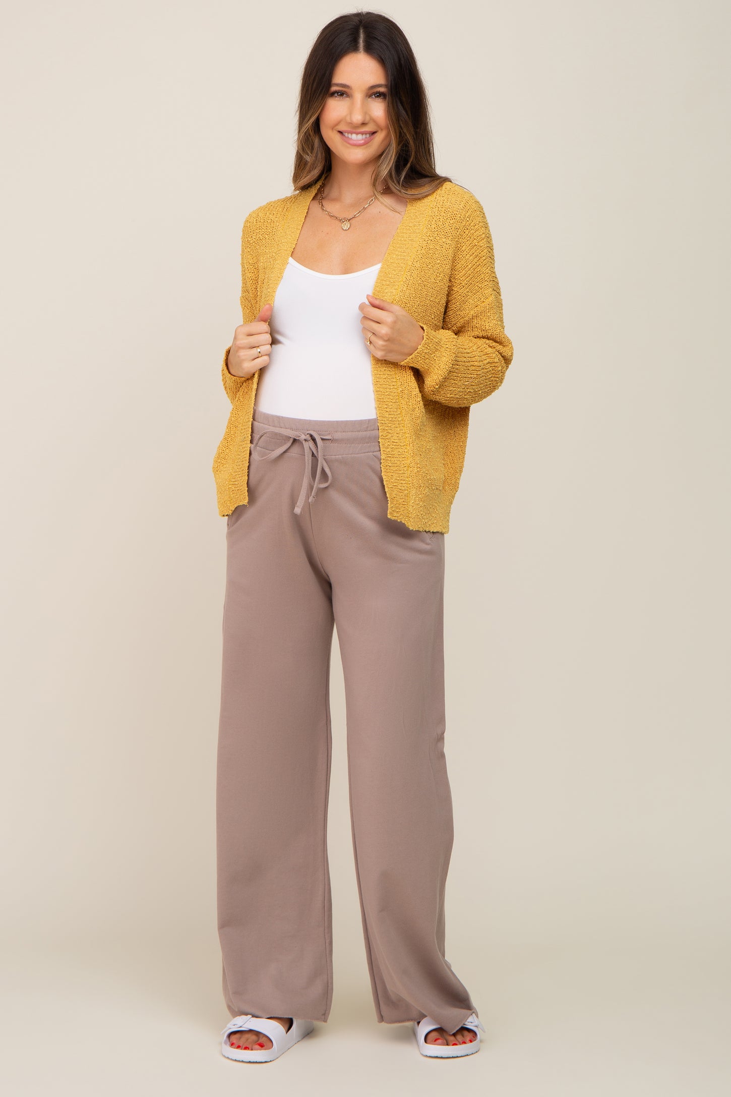Yellow Maternity Cardigan
