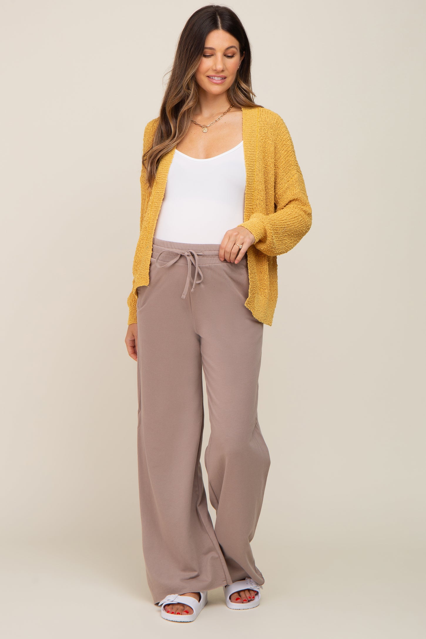 Yellow Maternity Cardigan