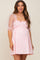 Light Pink Mesh Sleeve Maternity Mini Dress