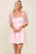 Light Pink Mesh Sleeve Mini Dress