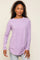 Lavender Long Sleeve Curved Hem Top