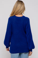 Royal Blue Soft Brushed Maternity Sweater