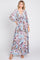 Light Blue Ruffle Accent Maxi Dress