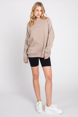 Taupe Pullover Terry Crewneck