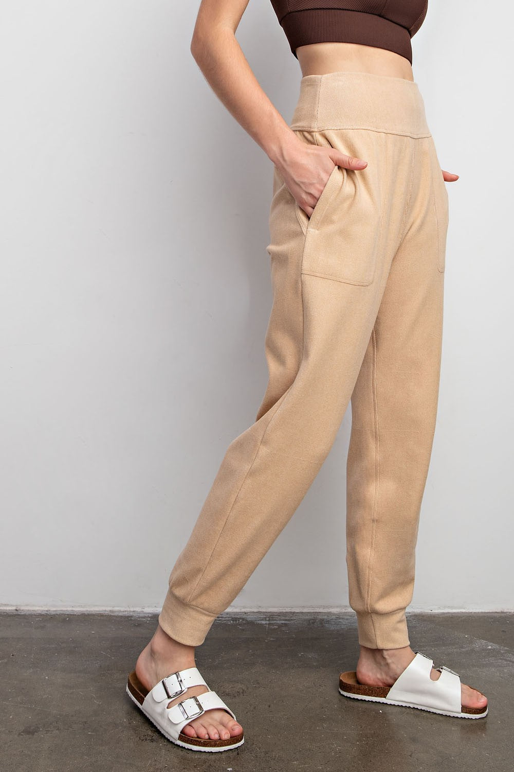 Camel Soft Knit Joggers