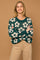 Green Ivory Floral Sweater