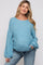 Blue Basic Drop Shoulder Maternity Sweater