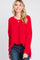 Red Dropped Shoulder Sweater