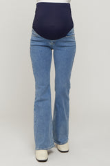 Blue Flared Maternity Jeans