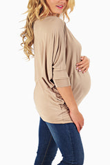 Mocha Dolman Basic Maternity Top