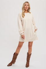 Cream Ultra Soft Sweatshirt Dress