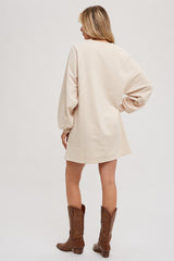 Cream Ultra Soft Sweatshirt Dress