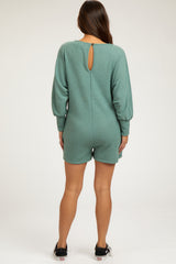 Light Olive Dolman Sleeve Maternity Romper